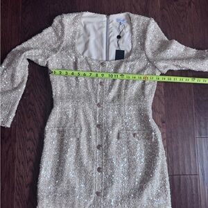 Elegant Sequin Dress in Gold